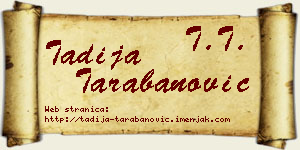 Tadija Tarabanović vizit kartica